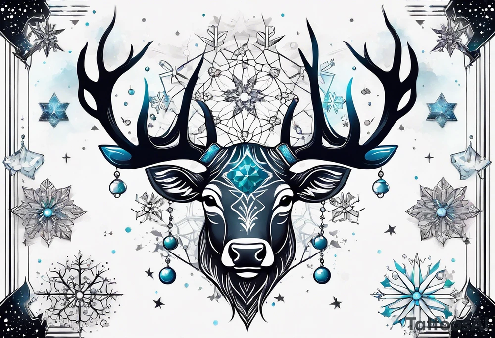 Constellation, animal, snowflake tattoo idea