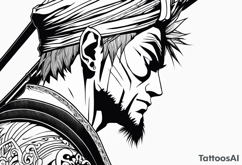 zoro one piece, tattoo idea