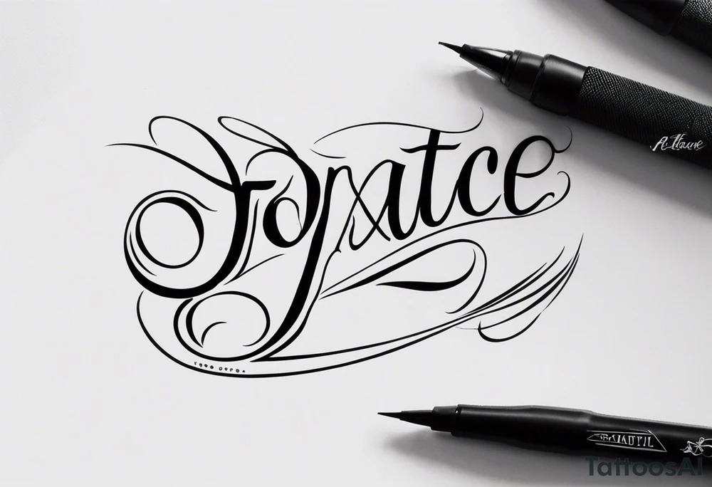 Make a tattoo in a simple letter type with the word "Exact" tattoo idea