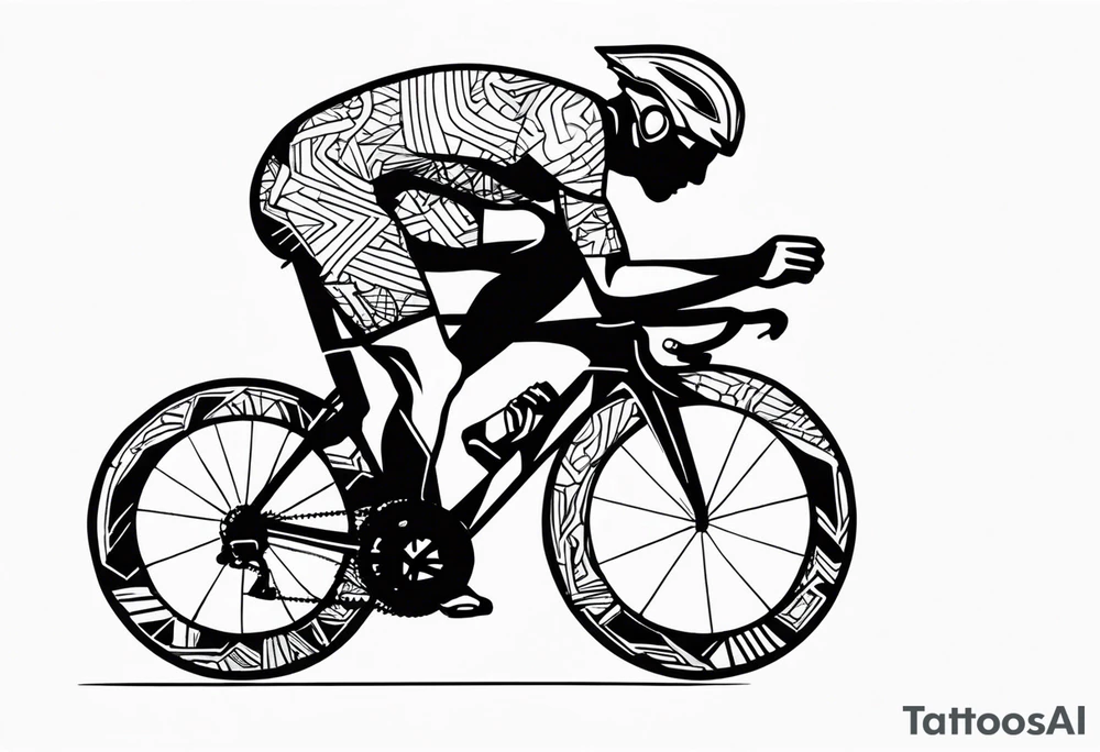 Triathlon IronMan cycling swim run tattoo idea