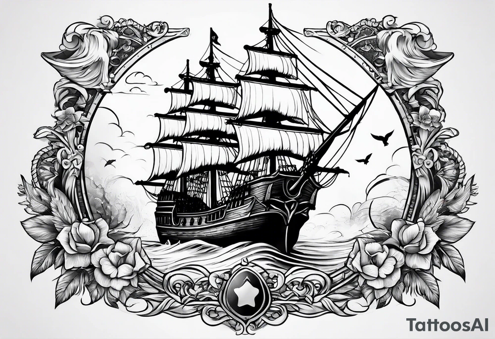 Pirate Ship tattoo idea