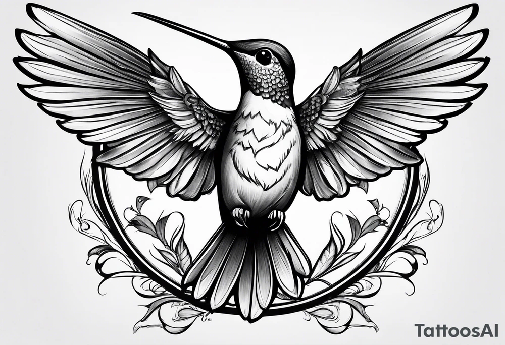 hummingbird tattoo idea