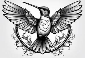 hummingbird tattoo idea