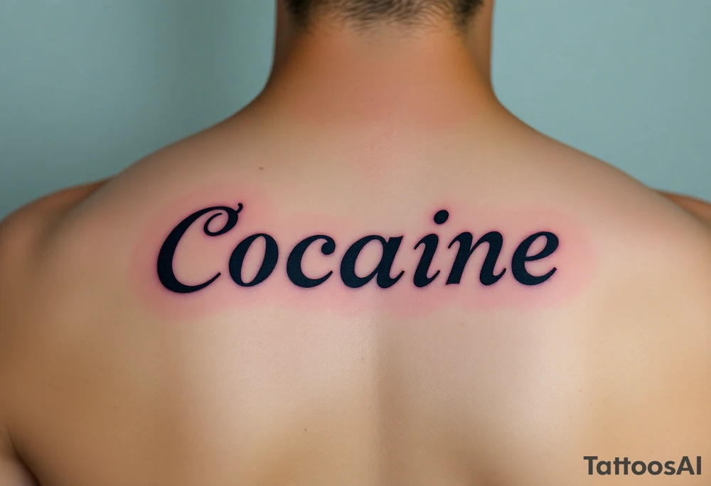 Cocaine written on somebody's foot to be tattooed tattoo idea