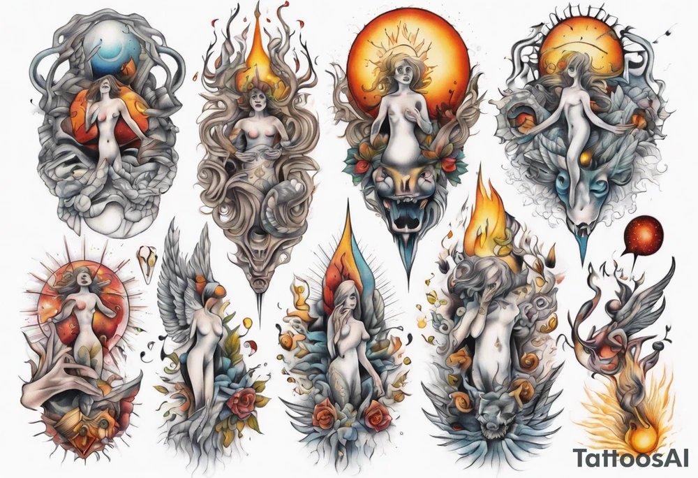 Light liberating people from fear tattoo idea