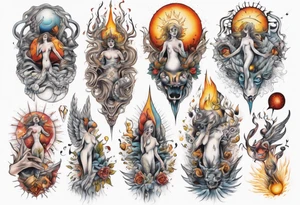 Light liberating people from fear tattoo idea