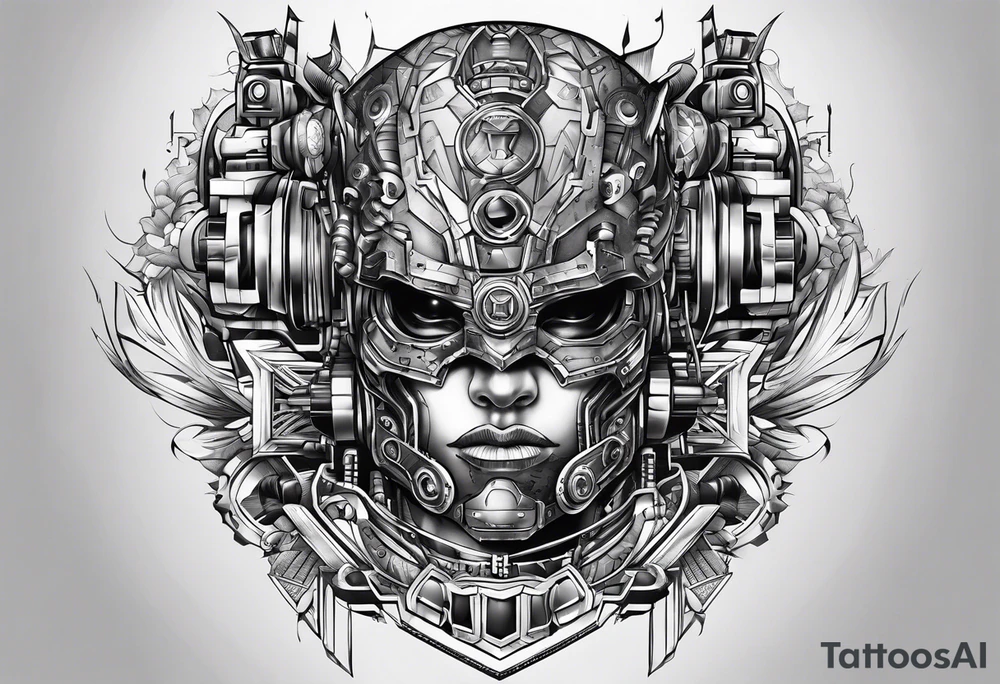 Robotic Cyber criminal tattoo idea