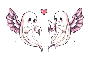 matching ghost tattoos tattoo idea