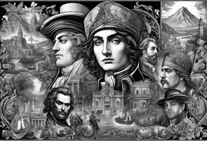 Collage of scenes from the count of monte cristo tattoo idea