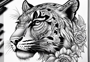 aztec jaguar chicano homage tattoo idea