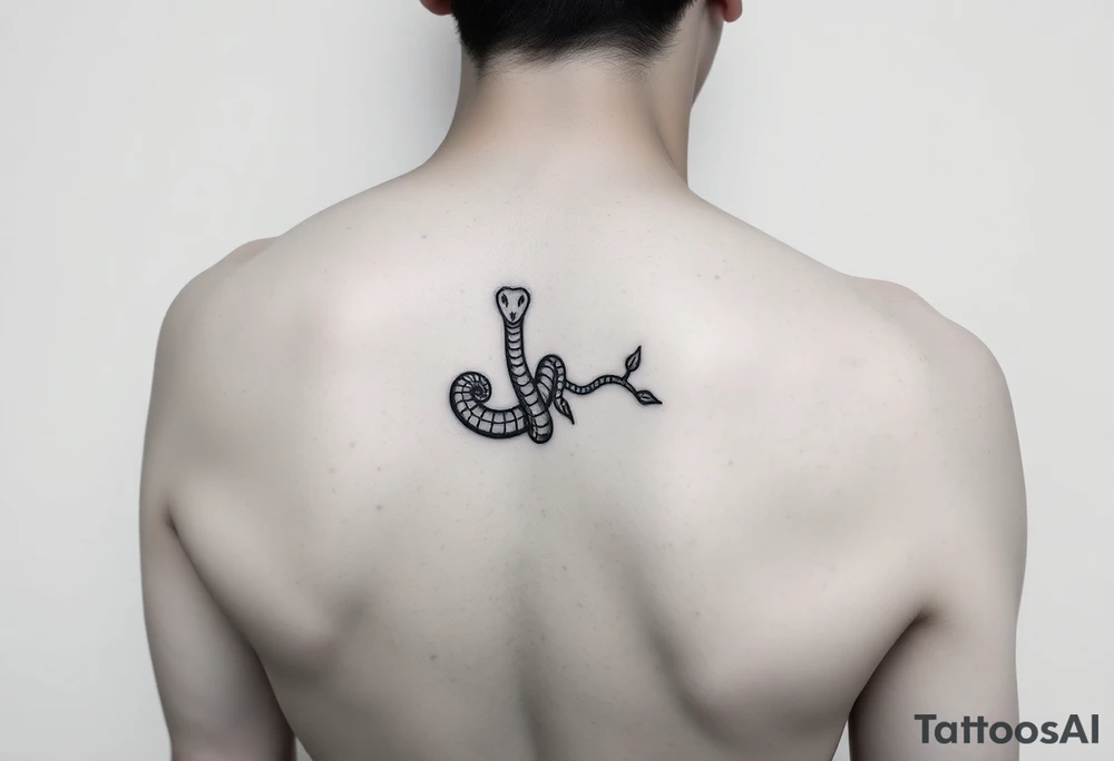 snake for a lower leg thats feminine simple but still distinctive with some kind of background tattoo idea