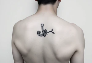 snake for a lower leg thats feminine simple but still distinctive with some kind of background tattoo idea