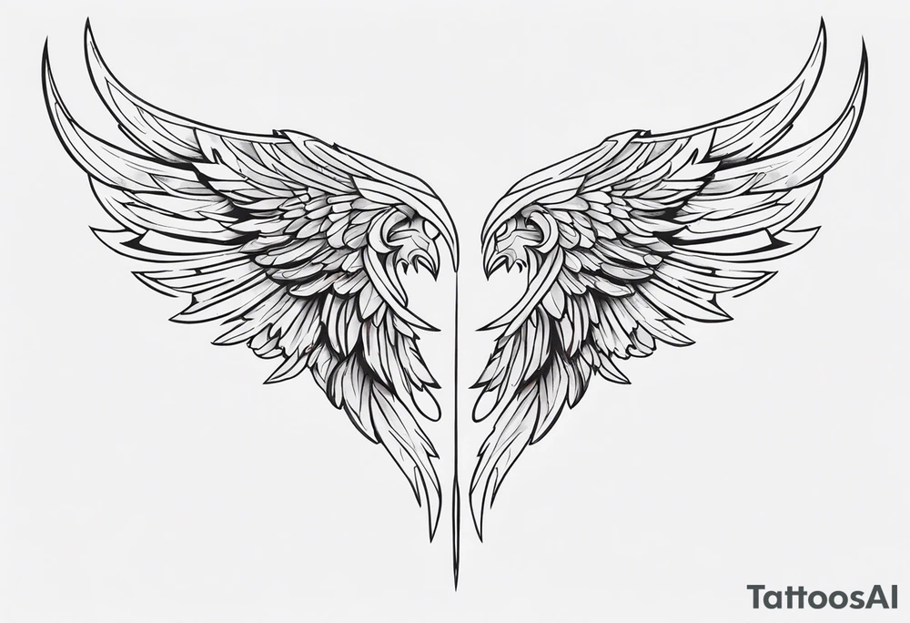 Valkyrie wings tattoo idea