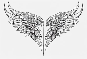 Valkyrie wings tattoo idea