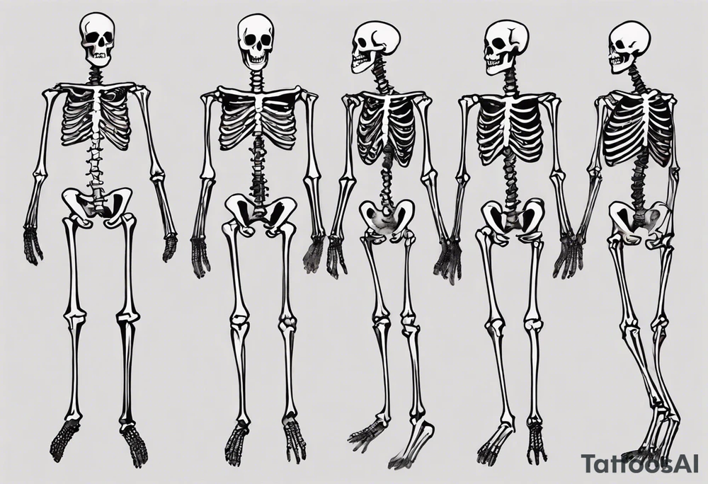 The location of the tattoo is on my left side rib cage.
It should be the size of a postcard, but can extend up/ down. (I'm 185CM tall for reference)
The tattoo should be of a red/white skeleton walking away.
The skeleton should wear a red/ black suit. tattoo idea