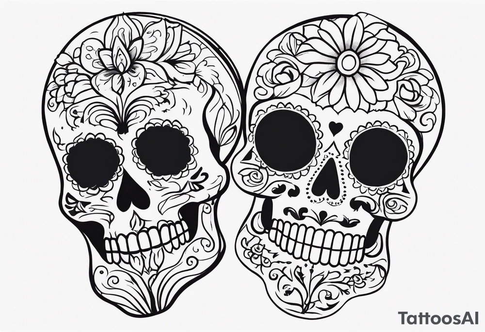 Mexico day of dead tattoo idea