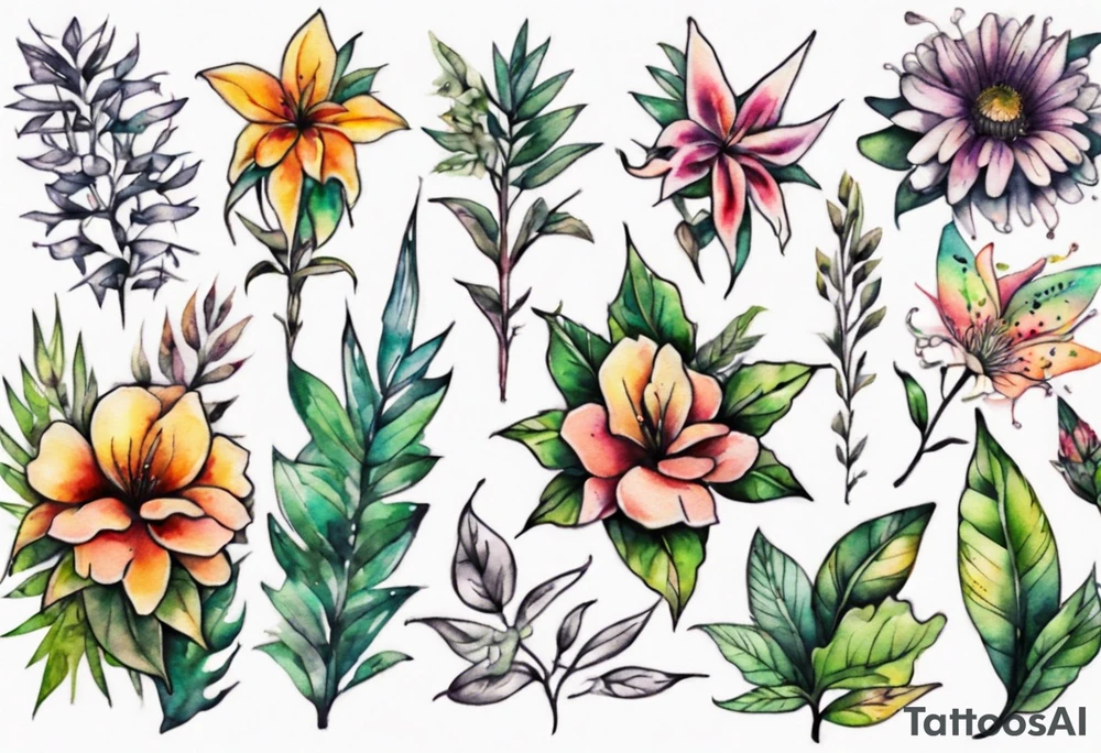 Word power on plants tattoo idea
