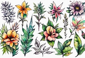 Word power on plants tattoo idea