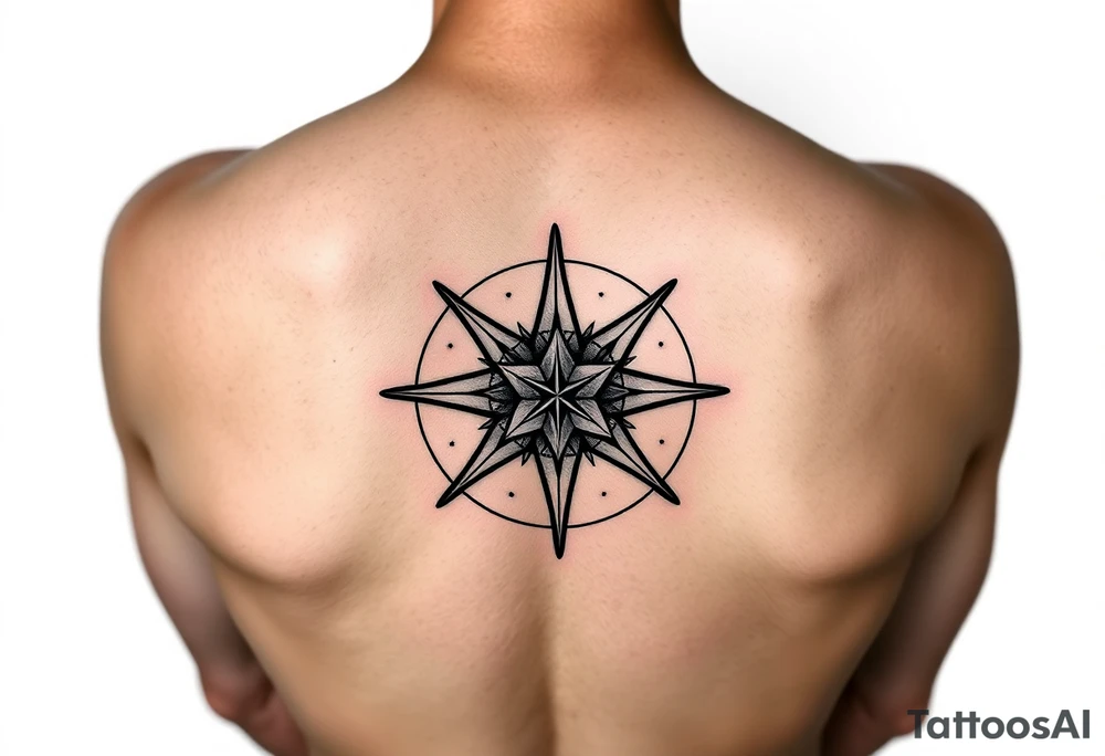 A symbol of strength, “family first”, mortality, nautical star, mental health healing, cancer astrological sign tattoo idea