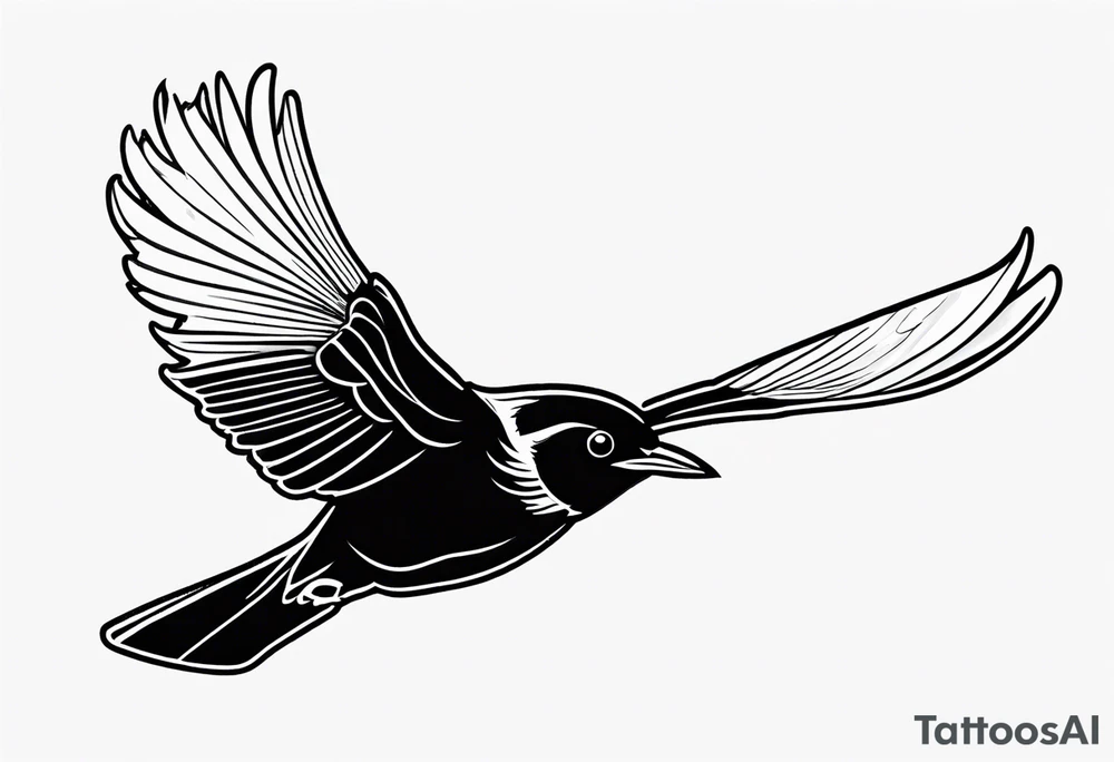 Redwing Blackbird in flight 
for Back tattoo idea