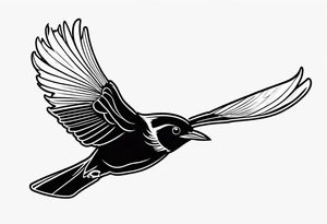 Redwing Blackbird in flight 
for Back tattoo idea