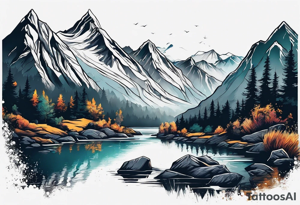 mountains tattoo idea