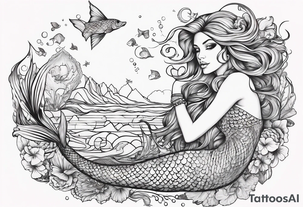 Mermaid tattoo idea
