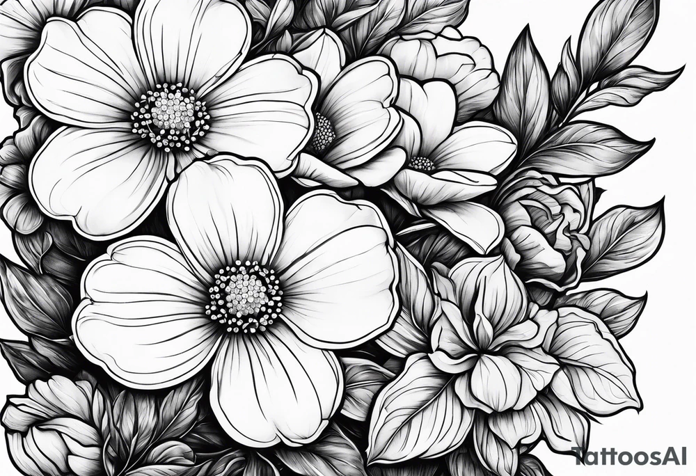 Forget me not flowers tattoo idea