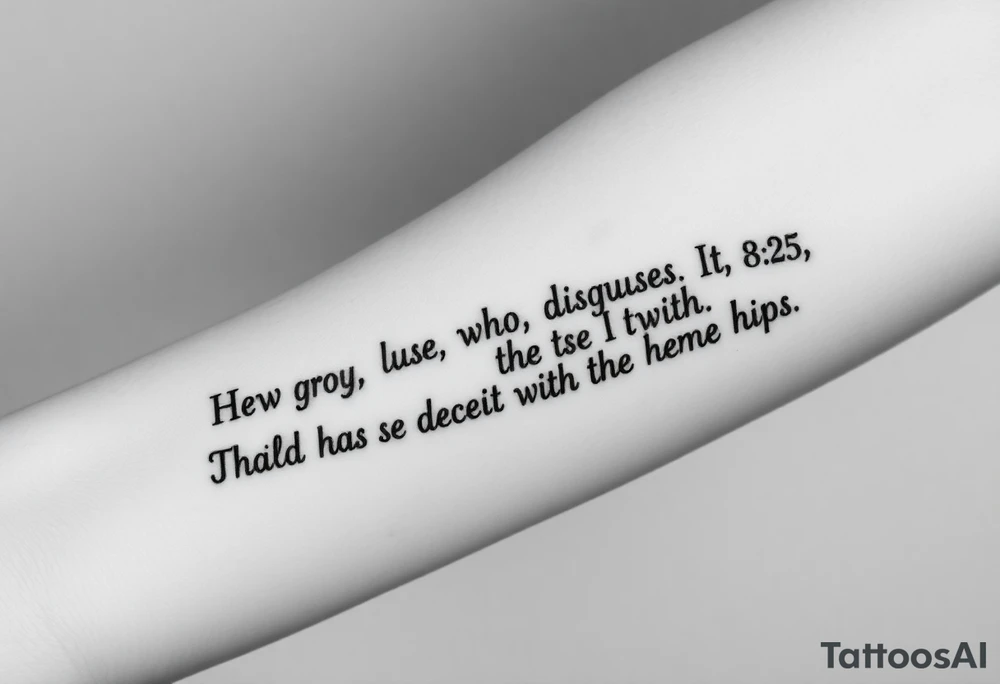proverbs 26:25-26
He who hates, disguises it with his lips, And lays up deceit within himself,Their hatred may be concealed by deception, but their wickedness will be exposed in the assembly tattoo idea