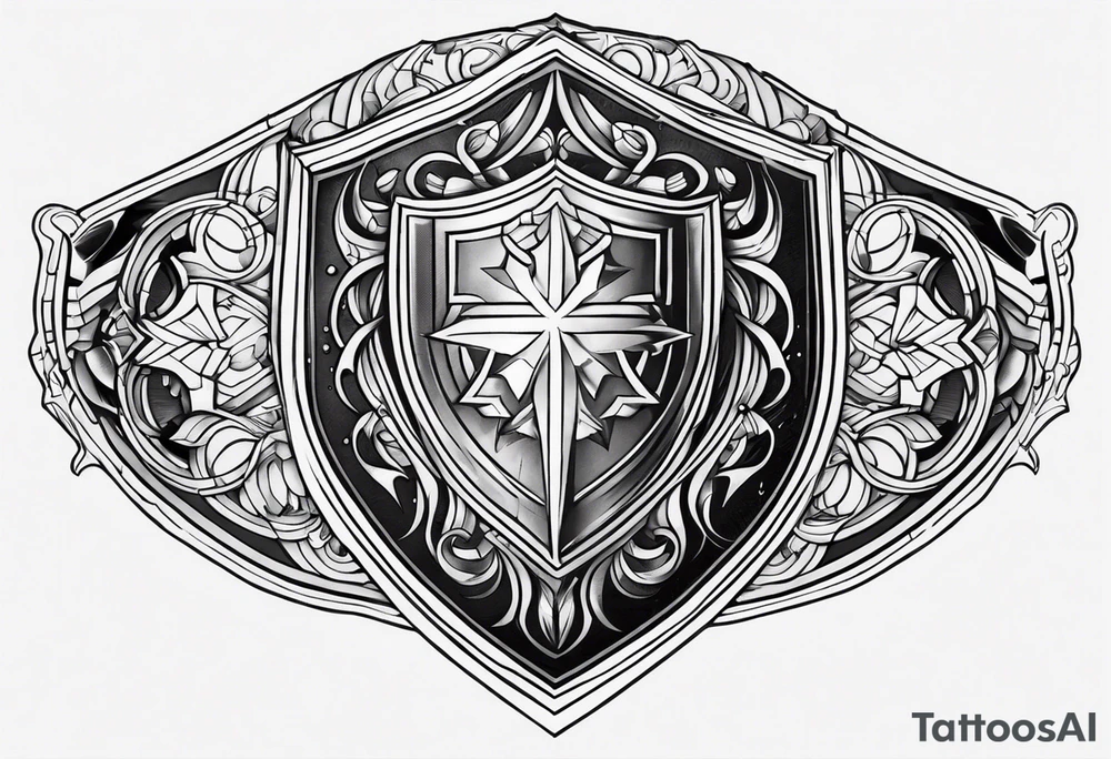 shield sleeve tattoo tattoo idea