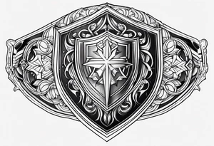 shield sleeve tattoo tattoo idea