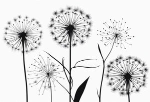 3 dandelion tattoo idea