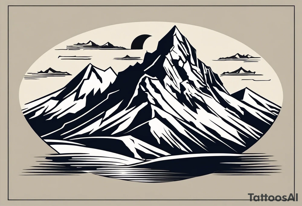I would like a tattoo inspired by Jon Krakauer’s “Into Thin Air” that symbolizes perseverance and overcoming difficult challenges.

Elements to Include:

	1.	Mount Everest - A detailed depiction of the mountain, focusing on its iconic peak. This will represent the ultimate challenge and the setting of the book.
	2.	Climber Silhouette - A small, determined climber making their way up the mountain, symbolizing perseverance and the human spirit’s resilience.
	3.	Quotes from the Book - Integrate a quote that embodies the theme of perseverance. Consider:
	•	“Getting to the top is optional. Getting down is mandatory.”
	•	“Because it is there.”
	4.	Weather Elements - Include storm clouds, snow, and wind to represent the harsh conditions and struggles faced.
	5.	Compass or Altimeter - To signify direction and the elevation achieved through perseverance.

Design Style:

	•	I envision a realistic yet slightly abstract style, with strong lines and shading to convey the intensity of the journey.
	•	The tattoo can be either black and grey or include subtle blue tones to evoke the cold, harsh environment of Everest. tattoo idea