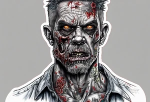 zombie stitching tattoo idea