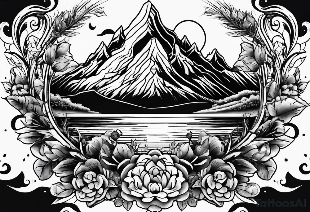 land burning tattoo idea