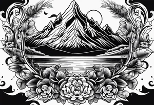 land burning tattoo idea