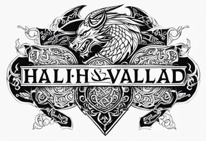 Viking sword Valhalla sheild dragon tattoo idea