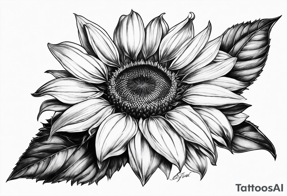 sunflower tattoo idea