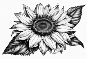 sunflower tattoo idea