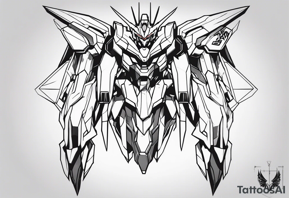 minimalistic eva 01 evangelion mecha tattoo idea