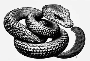 king cobra with a crown tattoo idea
