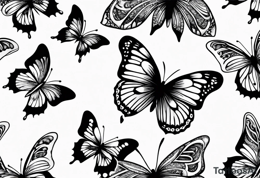 Butterflies tattoo idea
