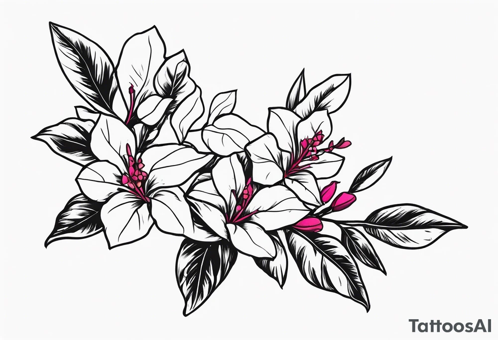 bouganvillia spray tattoo idea