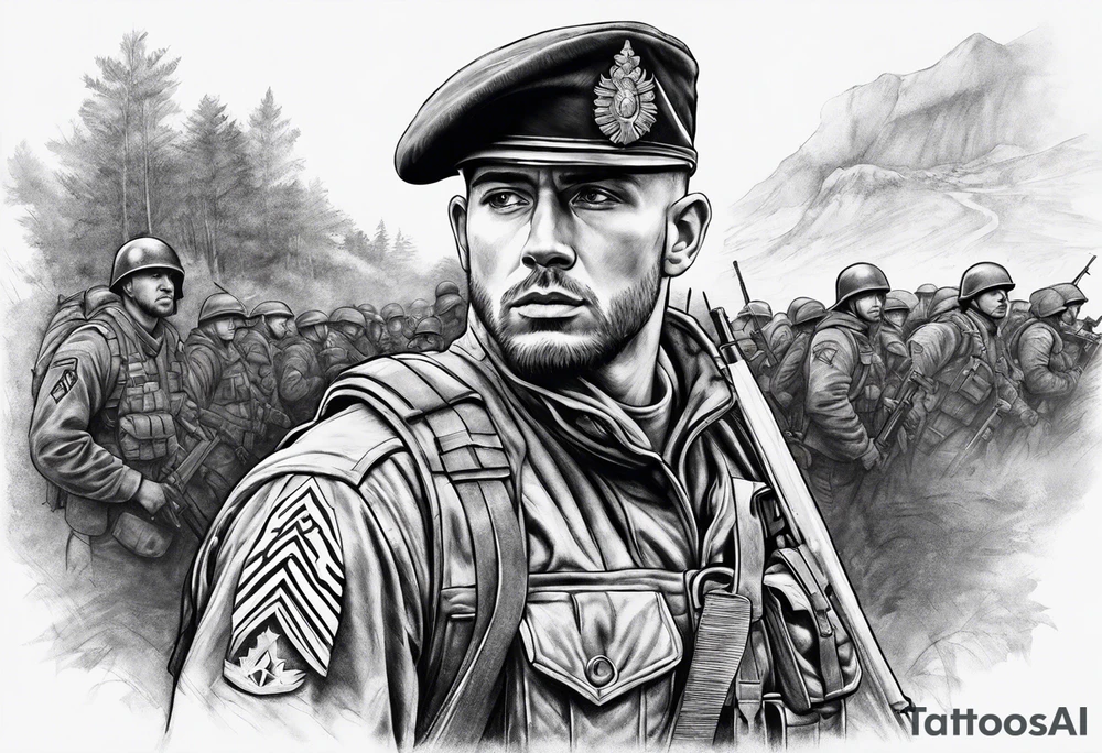 English soldier tattoo idea