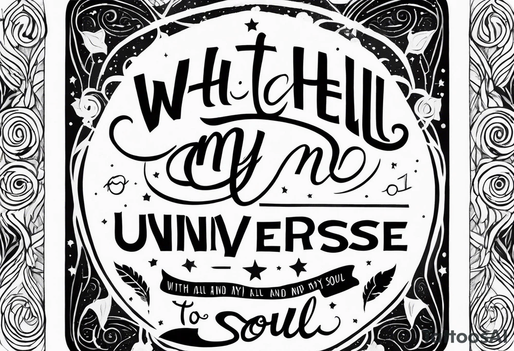 With all my heart and all my soul, to the end of the universe. To infinity and beyond tattoo idea
