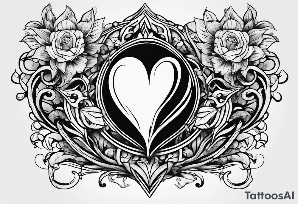 Heart versus mind tattoo idea