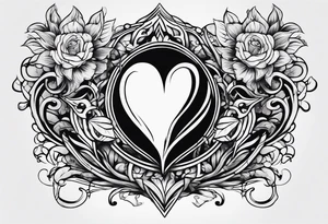 Heart versus mind tattoo idea