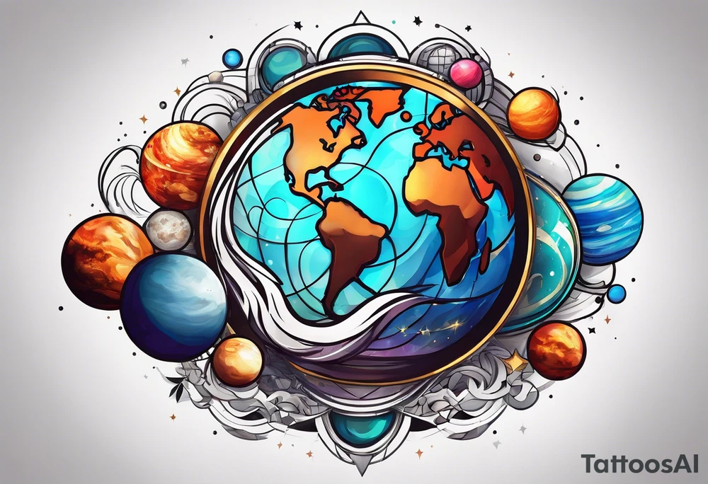 Planets tattoo idea