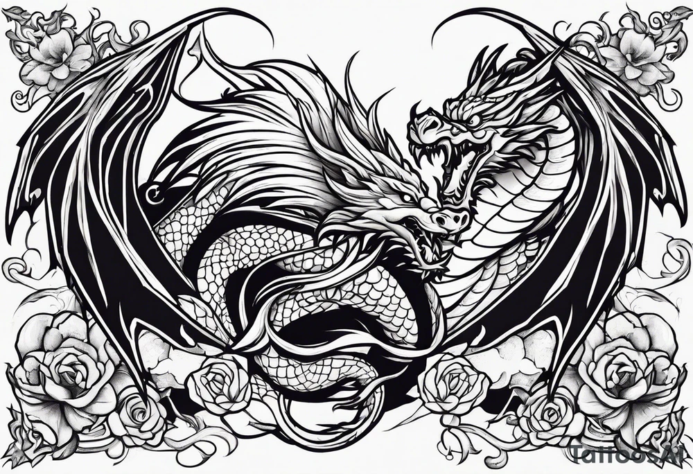 simple dragon tattoo idea