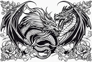 simple dragon tattoo idea